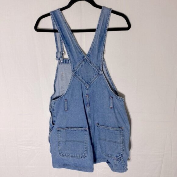 Vintage Jonny Q Blue Denim Cut Off Overall Shorts Short Alls Jean Shorts 31 - Picture 15 of 16